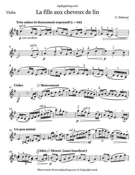  La Fille Aux Cheveux De Lin (orchestra Version) by Claude Debussy